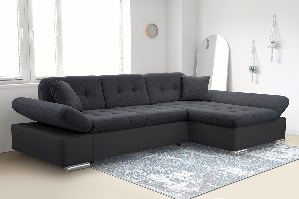 CORNER SOFA BED TOKYO 278cm TATUM 283 / SOFT 11 / SPRINGS + FOAMADJUSTABLE ARMRESTSLARGE SLEEPING AREALIFT UP STORAGE SPACEFOAM + WAVY SPRINGS TOP OF SOFA FABRIC TATUM CLICK HERE BTOOM FAUX LEATHER SOFT CLICK HEREAnna Furniture