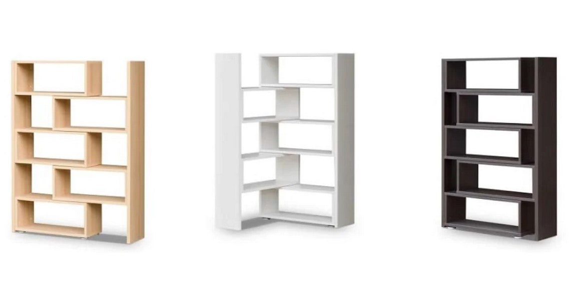 TALL 188CM BOOKCASE WHITE ADJUSTABLE WIDTH 72-125CMDimensions: width: 725 UP TO 1250 mm, height: 1880 mm, depth: 330 mmMADE OF:- 22 mm laminated board in white- ABS edging 0.4 mmAnna Furniture