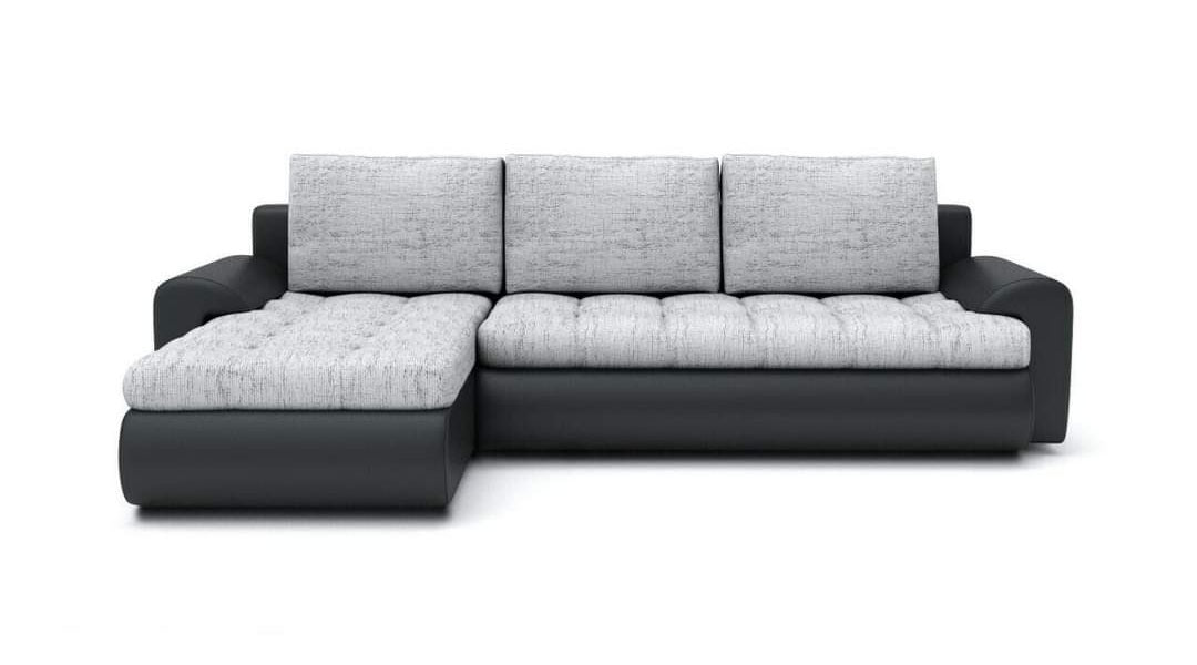 CORNER SOFA BED PRADO LAWA 9/11 226CM / SPRINGS + FOAMSEAT AND CUSHION MADE IN LAWA FABRIC CLICK HERE BOTTOM AND SIDES MADE ON FAUX LEATHER SOFT CLICK HERECORNER SOFA BED PRADADIMENSTIONS:WIDTH: 226cmDEPTH: 152CMHEIGHT: 85CMPACKED WEIGHT/DIMENTIONS 1/3 23