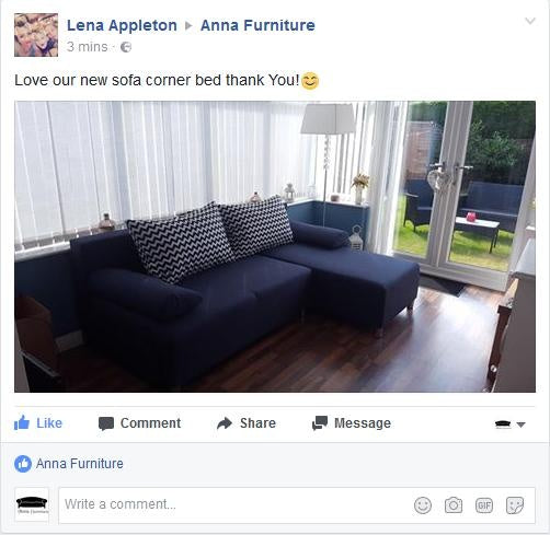 CUSTOMER POHOTOS & REVIEWSVISIT AND LIKE OUR FACEBOOK PAGEAnna Furniture