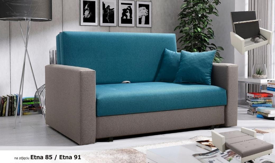 2 SEATER SOFA BED SMART II 137CM CHOICE OF COLORS / SPRINGS + FOAMDimensions :- width 137 cm- height 85 cm- depth 95 cm- area sleeping 113/195 cm(no possibility to change dimensions) +/- 3The sofa is made on a wooden skeleton, the seat uses corrugated spr