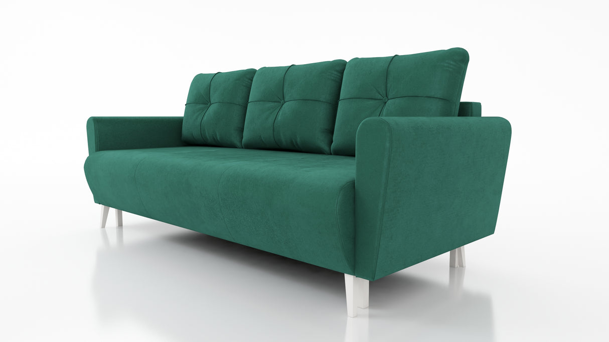 SOFA BED MONE CHOICE OF COLOR 221CM SEASY CLEAN FABRIC / BONELL SPRINGS + FOAMSofa dimensions: sleeping area 135/191 cm width 221 cm depth 96 cm height to the seat 44 cm height of the legs 13 cmSpecification: EASY CLEAN FABRIC free-standing furniture upho