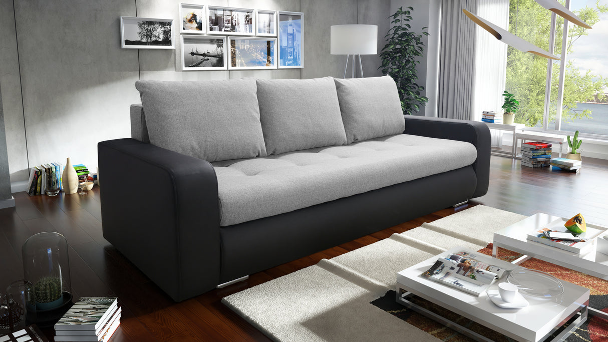 SOFA BED DAVY 228CM / BONELL SPRINGS + FOAM CHOICE OF COLORMADE IN FABRIC INARI CLICK HERE + MADRID FAUX LEATHER CLICK HERE Dimensions:- 143/190 sleeping area- width 228- depth 93- height to the seat 42* dimensions are given with a tolerance of +/- 3 cmSp