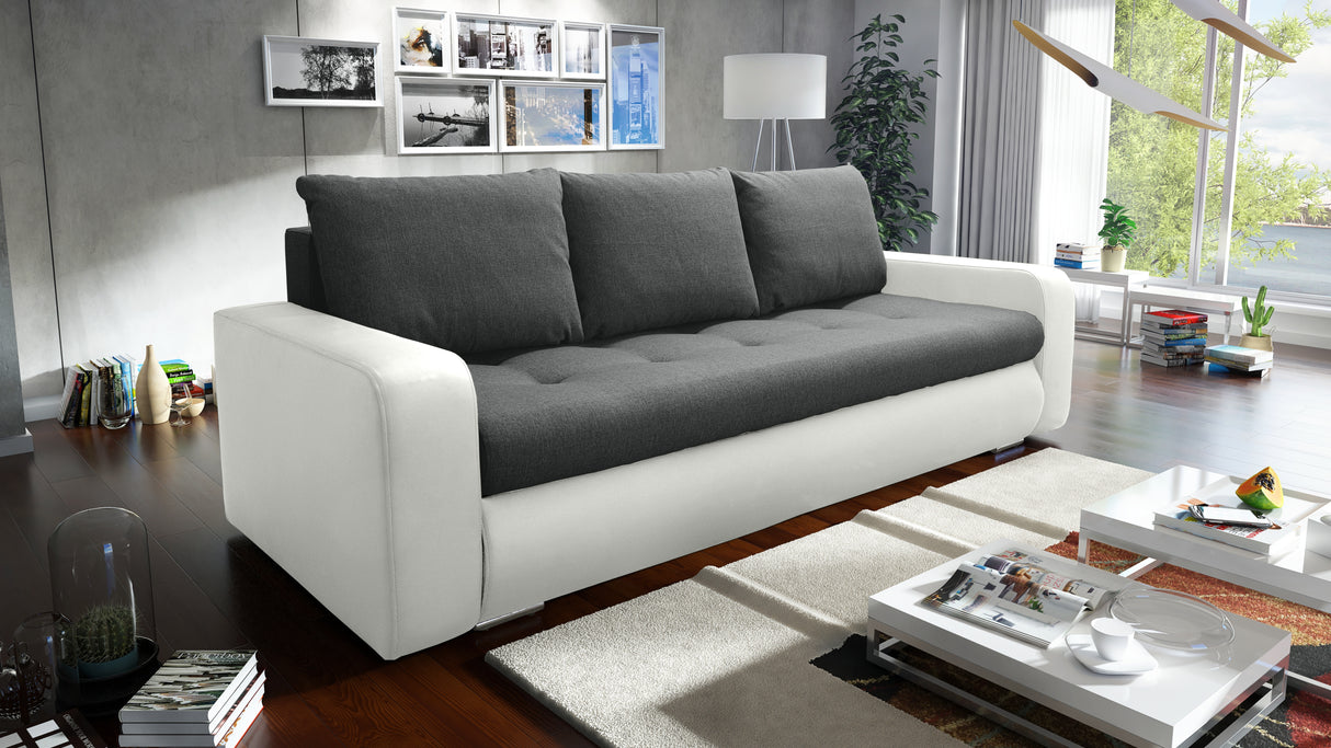 SOFA BED DAVY 228CM / BONELL SPRINGS + FOAM CHOICE OF COLORMADE IN FABRIC INARI CLICK HERE + MADRID FAUX LEATHER CLICK HERE Dimensions:- 143/190 sleeping area- width 228- depth 93- height to the seat 42* dimensions are given with a tolerance of +/- 3 cmSp