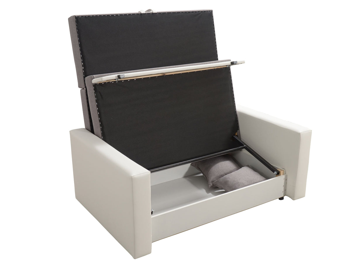 2 SEATER SOFA BED SMART II 137CM ETNA 91 / ENTA 95 / SPRINGS + FOAMDimensions :- width 137 cm- height 85 cm- depth 95 cm- area sleeping 113/195 cm(no possibility to change dimensions) +/- 3The sofa is made on a wooden skeleton, the seat uses corrugated sp