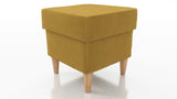 STOOL OSLO WITH STORAGE 40X40CM WOODEN LEGS EASY CLEAN FABRIC KRONOS 01Pouf dimensions: width 40 cm height 43 cm depth 40 cm height of the legs 13 cmPouf opened with a container.Anna Furniture