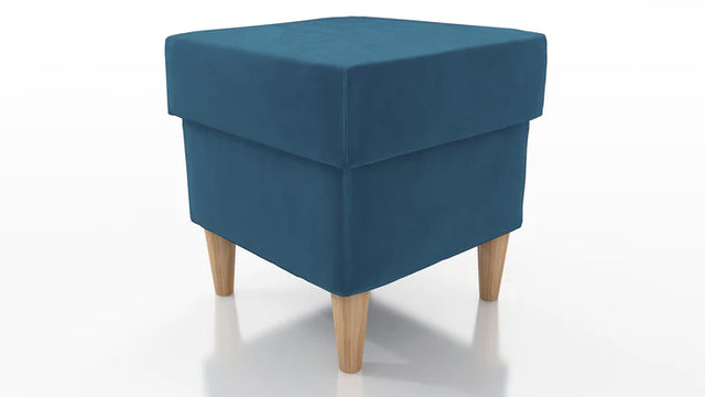 STOOL OSLO WITH STORAGE 40X40CM WOODEN LEGS EASY CLEAN FABRIC KRONOS 05Pouf dimensions: width 40 cm height 43 cm depth 40 cm height of the legs 13 cmPouf opened with a container.Anna Furniture