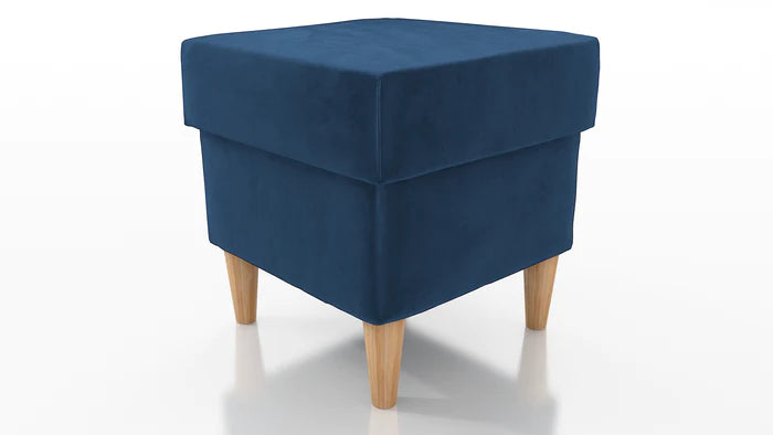STOOL OSLO WITH STORAGE 40X40CM WOODEN LEGS EASY CLEAN FABRIC KRONOS 09Pouf dimensions: width 40 cm height 43 cm depth 40 cm height of the legs 13 cmPouf opened with a container.Anna Furniture