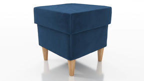 STOOL OSLO WITH STORAGE 40X40CM WOODEN LEGS EASY CLEAN FABRIC KRONOS 09Pouf dimensions: width 40 cm height 43 cm depth 40 cm height of the legs 13 cmPouf opened with a container.Anna Furniture