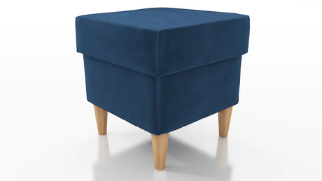 STOOL OSLO WITH STORAGE 40X40CM WOODEN LEGS EASY CLEAN FABRIC KRONOS 09Pouf dimensions: width 40 cm height 43 cm depth 40 cm height of the legs 13 cmPouf opened with a container.Anna Furniture