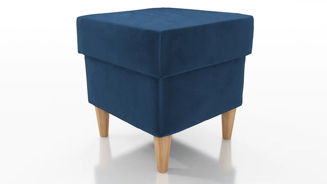 STOOL OSLO WITH STORAGE 40X40CM WOODEN LEGS EASY CLEAN FABRIC KRONOS 09Pouf dimensions: width 40 cm height 43 cm depth 40 cm height of the legs 13 cmPouf opened with a container.Anna Furniture