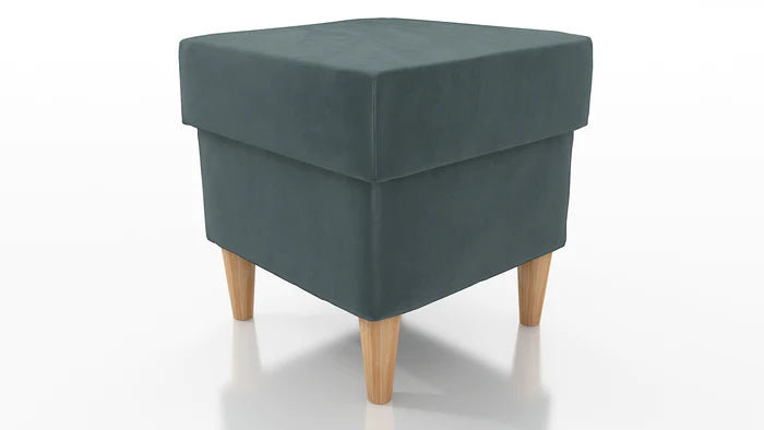 STOOL OSLO WITH STORAGE 40X40CM WOODEN LEGS EASY CLEAN FABRIC KRONOS 22Pouf dimensions: width 40 cm height 43 cm depth 40 cm height of the legs 13 cmPouf opened with a container.Anna Furniture