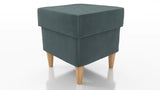 STOOL OSLO WITH STORAGE 40X40CM WOODEN LEGS EASY CLEAN FABRIC KRONOS 22Pouf dimensions: width 40 cm height 43 cm depth 40 cm height of the legs 13 cmPouf opened with a container.Anna Furniture