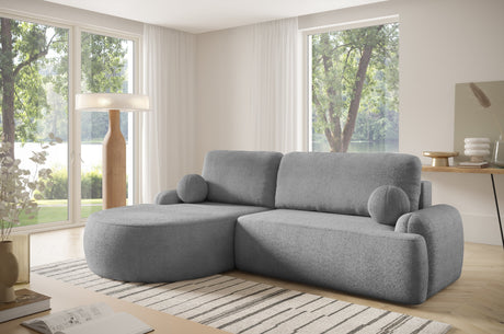 CORNER SOFA BED LUNA 264CM  / FOAM STAIN PROOF FABRIC