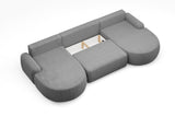 CORNER SOFA BED LUNA U 380cm universal RIGHT/LEFT CORNER / FOAM STAIN PROOF FABRIC