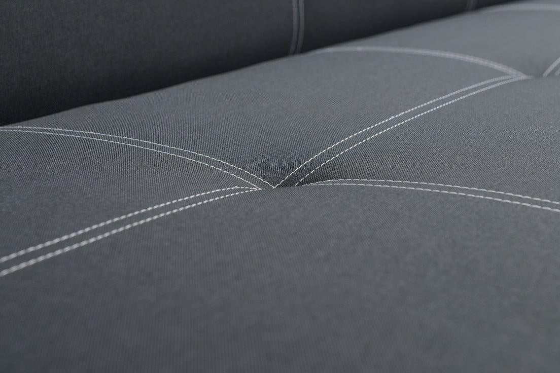 SOFA BED AXEL 195CM SAWANA 14 BLACK / SPRINGS + FOAMDimensions: (+/- 2cm) - width 195 cm- depth 91 cm- height 90 cm- 119/195 cm sleeping areaThe following were used for the production of the sofa:- a structure made of pine wood, chipboard and MDF board- t