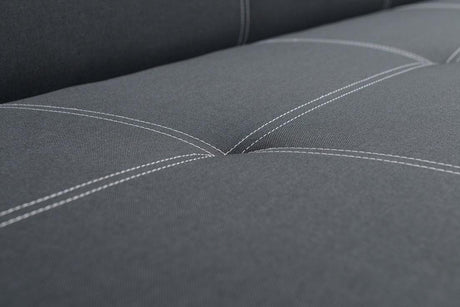 SOFA BED AXEL 195CM SAWANA 14 BLACK / SPRINGS + FOAMDimensions: (+/- 2cm) - width 195 cm- depth 91 cm- height 90 cm- 119/195 cm sleeping areaThe following were used for the production of the sofa:- a structure made of pine wood, chipboard and MDF board- t