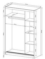 SLIDING DOOR WARDROBE MAJA I MIRROR 130CM WHITESliding wardrobes with mirrors - a clever way to optically enlarge the room Maximize your space with the MAJA 1 MIRROR 130CM WHITE sliding door wardrobe. The mirrored panel create the illusion of more room, m