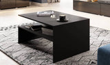 COFFEE TABLE ATHENS BLACKThis modern and sophisticated coffee table is expertly crafted and finished with a sleek black gloss. It also features a useful under-table shelf for storing magazines and remote controllers, making it a perfect addition to any st