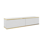 TV Stand ORO 135 SLATS whiteTV Stand ORO 135Depth: 32cmWidth: 135cmHeight: 30cmA modern tv table is a practical and elegant piece of furniture, a perfect for people who looking for functional furniture for a modern interior.The simple design guarantees ea