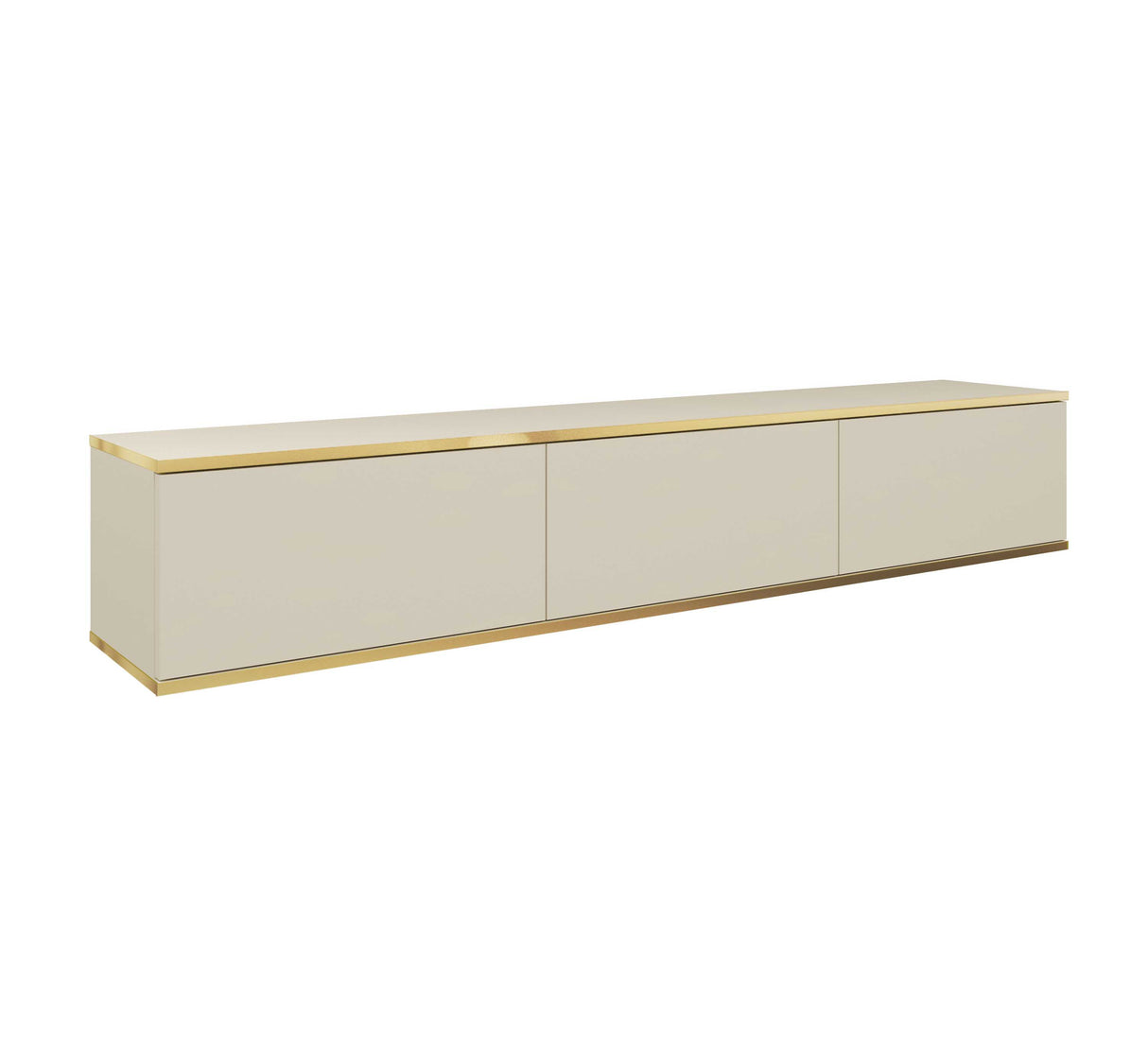 Floating TV Stand ORO 175 beigeTV Stand ORO 175 Depth: 32cmWidth: 175cmHeight: 30cmA modern tv table is a practical and elegant piece of furniture, a perfect for people who looking for functional furniture for a modern interior.The simple design guarantee