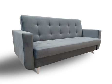 SOFA BED NEO 218cm / SPRINGS + FOAM CHOICE OF COLOR EASY CLEAN FABRICThe NEO sofa is made of high-quality VELVET fabric with a stain-resistant coating.comfortable and solidSpecification:free-standing sofawooden legs (color to choose)stitched seat and back