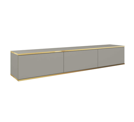 Floating TV Stand ORO 175 greyTV Stand ORO 175 Depth: 32cmWidth: 175cmHeight: 30cmA modern tv table is a practical and elegant piece of furniture, a perfect for people who looking for functional furniture for a modern interior.The simple design guarantees