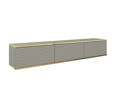 Floating TV Stand ORO 175 SLATS greyTV Stand ORO 175 Depth: 32cmWidth: 175cmHeight: 30cmA modern tv table is a practical and elegant piece of furniture, a perfect for people who looking for functional furniture for a modern interior.The simple design guar