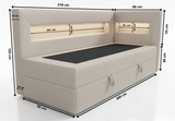 SINGLE BED ADA 80X200CM WITH LED LIGHT