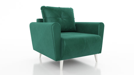 ARMCHAIR MONE EASY CLEAN FABRICChair dimensions: width 90 cm seat width 60 cm height to the seat 44 cm depth 96 cm height of the legs 13 cmSpecification: stain resistant fabric free-standing furniture upholstered in fabric at the back 3-chamber pillow wit