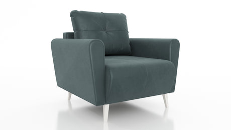 ARMCHAIR MONE EASY CLEAN FABRICChair dimensions: width 90 cm seat width 60 cm height to the seat 44 cm depth 96 cm height of the legs 13 cmSpecification: stain resistant fabric free-standing furniture upholstered in fabric at the back 3-chamber pillow wit