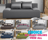 SOFA BED VERA 197CM CHOICE OF COLOR / FOAMMADE IN INARI FABRIC CLICK HEREThe couch is made of high-quality materials. Its solid frame is made of solid wood and furniture board.The seat and backrest are made of first-class foam, which makes it relatively r