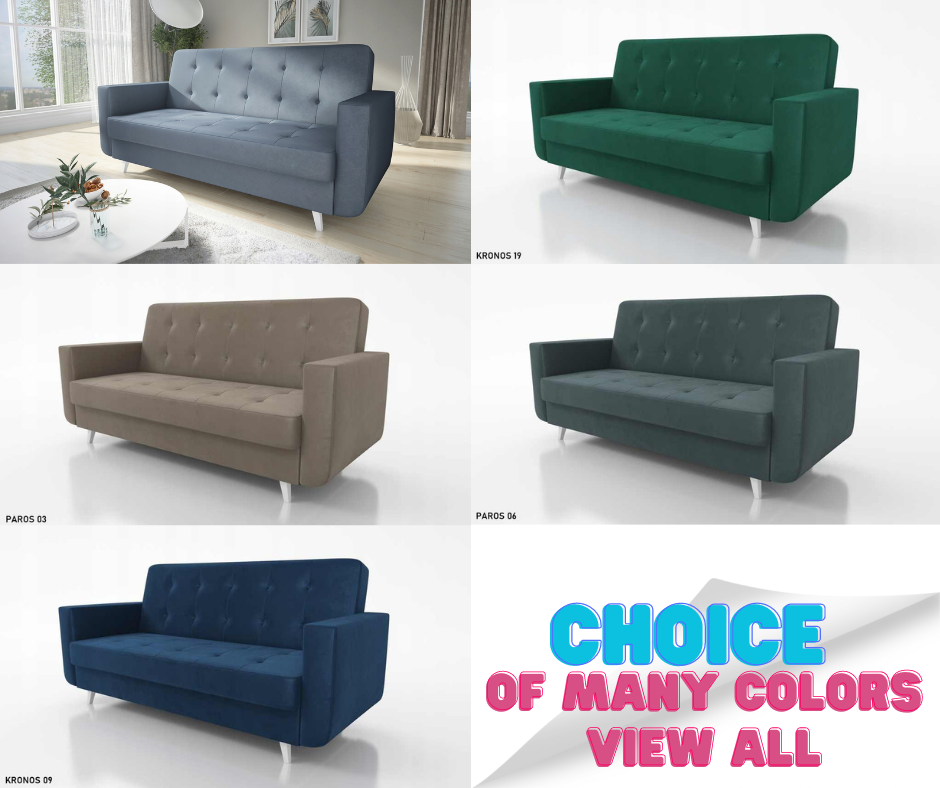 SOFA BED NEO 218cm / SPRINGS + FOAM CHOICE OF COLOR EASY CLEAN FABRICThe NEO sofa is made of high-quality VELVET fabric with a stain-resistant coating.comfortable and solidSpecification:free-standing sofawooden legs (color to choose)stitched seat and back