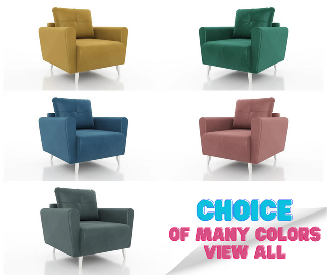 ARMCHAIR MONE EASY CLEAN FABRICChair dimensions: width 90 cm seat width 60 cm height to the seat 44 cm depth 96 cm height of the legs 13 cmSpecification: stain resistant fabric free-standing furniture upholstered in fabric at the back 3-chamber pillow wit