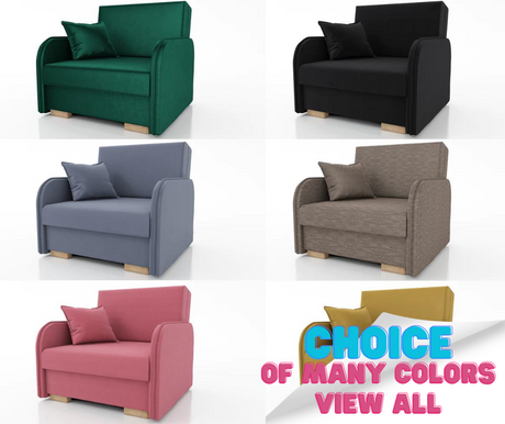 SINGLE SOFA BED GOLDY 90CM / FOAMBERLIN FABRIC CLICK HEREJASMINE FABRIC CLICK HERE EASY CLEAN FABRICMONOLITH FABRIC CLICK HERE STAIN RESISTANTKRONOS FABRIC CLICK HERE EASY CLEAN FABRICThe sofa is made of a wooden frame, the seat is made of PUR T30 / 42 fo