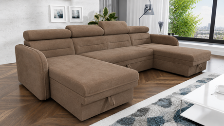 CORNER ANTON U SHAPE 299CM / SPRINGS + FOAM - Anna Furniture