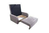 SINGLE SEATER SOFA BED LILY I 103CM / SPRINGS + FOAM / CHOICE OF COLORDimensions:- width 103 cm- height 85 cm- depth 97 cm- sleeping area 80/195 cm Made on a solid wooden frame made of pine, the structure will allow for long-term and trouble-free use Slee