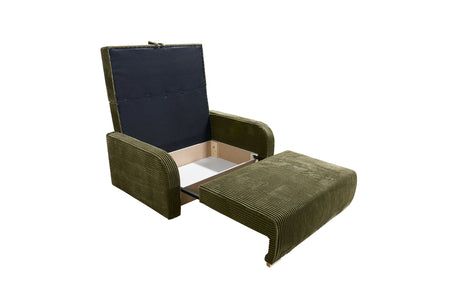 SINGLE SEATER SOFA BED LILY I 103CM / SPRINGS + FOAM / CHOICE OF COLORDimensions:- width 103 cm- height 85 cm- depth 97 cm- sleeping area 80/195 cm Made on a solid wooden frame made of pine, the structure will allow for long-term and trouble-free use Slee