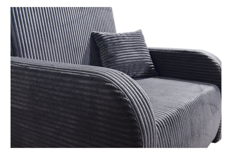 SINGLE SEATER SOFA BED LILY I 103CM / SPRINGS + FOAM / CHOICE OF COLORDimensions:- width 103 cm- height 85 cm- depth 97 cm- sleeping area 80/195 cm Made on a solid wooden frame made of pine, the structure will allow for long-term and trouble-free use Slee