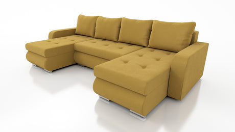 CORNER SOFA BED DAVY U 300CM CHOICE OF COLORS / BONNELL SPRING + FOAMDimensions width: 300 depth: 152 height: 87 sleeping area: 122×246MADE IN KRONOS FABRIC CLICK HEREBERLIN FABRIC CLICK HEREINARI FABRIC CLICK HEREMADRYT FAUX LEATHER CLICK HERE Specificat