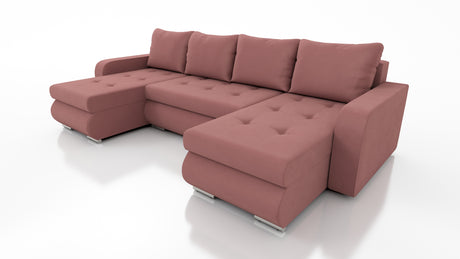 CORNER SOFA BED DAVY U 300CM CHOICE OF COLORS / BONNELL SPRING + FOAMDimensions width: 300 depth: 152 height: 87 sleeping area: 122×246MADE IN KRONOS FABRIC CLICK HEREBERLIN FABRIC CLICK HEREINARI FABRIC CLICK HEREMADRYT FAUX LEATHER CLICK HERE Specificat