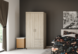 WARDROBE SELENA 2D 3S 90CM *AVAILABLE IN 3 COLORS*AVAILABLE IN 3 COLORSSONOMA, WHITE AND LEFKAS OAK Dimensions: 897 x 1905 x 530 mm (W x H x D) Number of packages: 2 Front: - laminated board 15 mm - the melamine edging - handle: 128 mm / plastic The body: