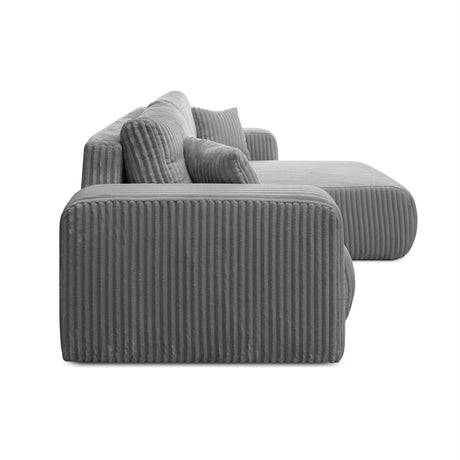 CORNER SOFA BED TOREZIO XL 277CM SPRINGS + FOAM JUMBO CORDED TILIA FABRIC
