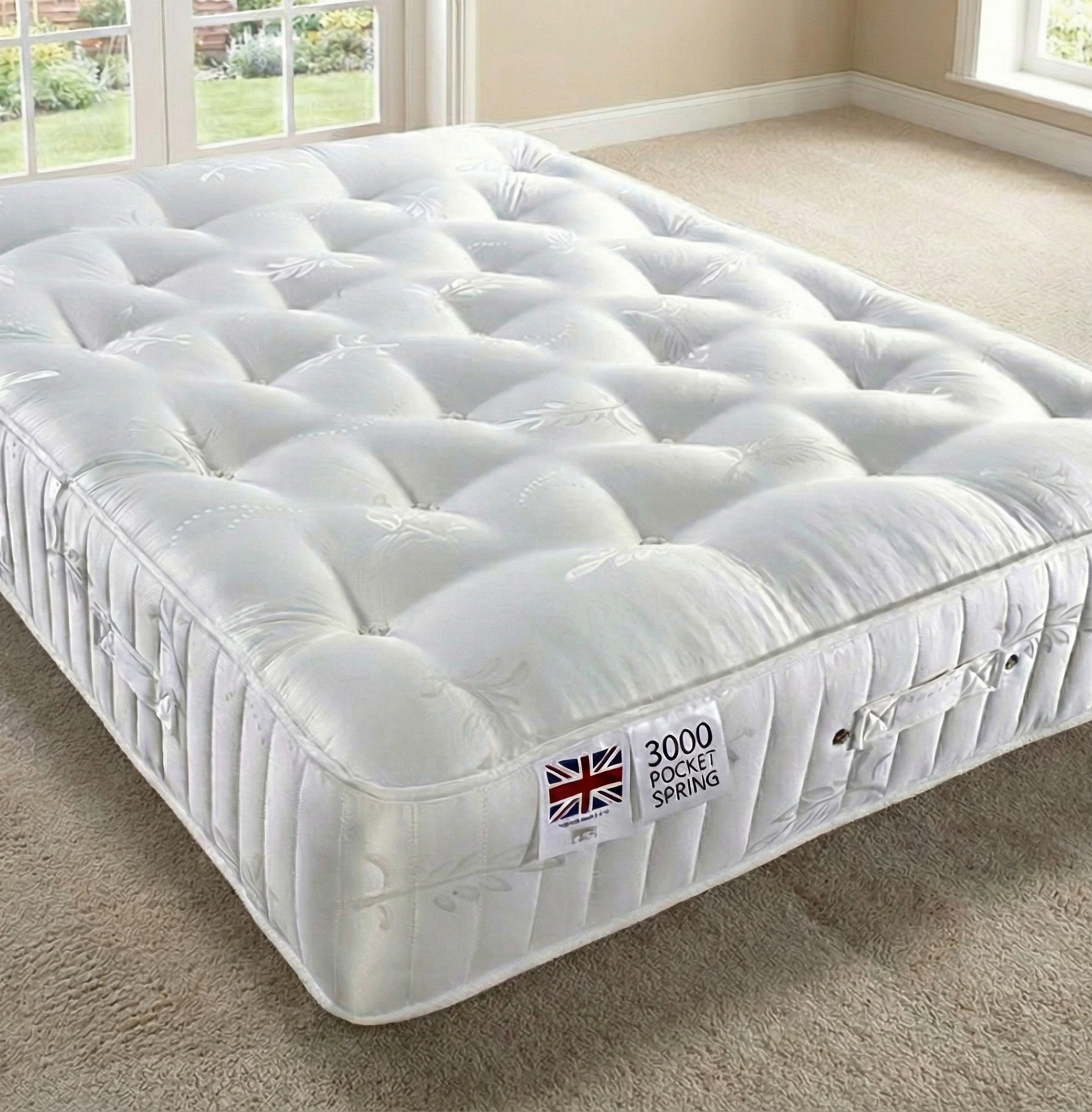 FREE DELIVERY! Luxury Velvet Chesterfield Bed with Deep Diamond Tufting & Chrome Feet – Available in All Sizes