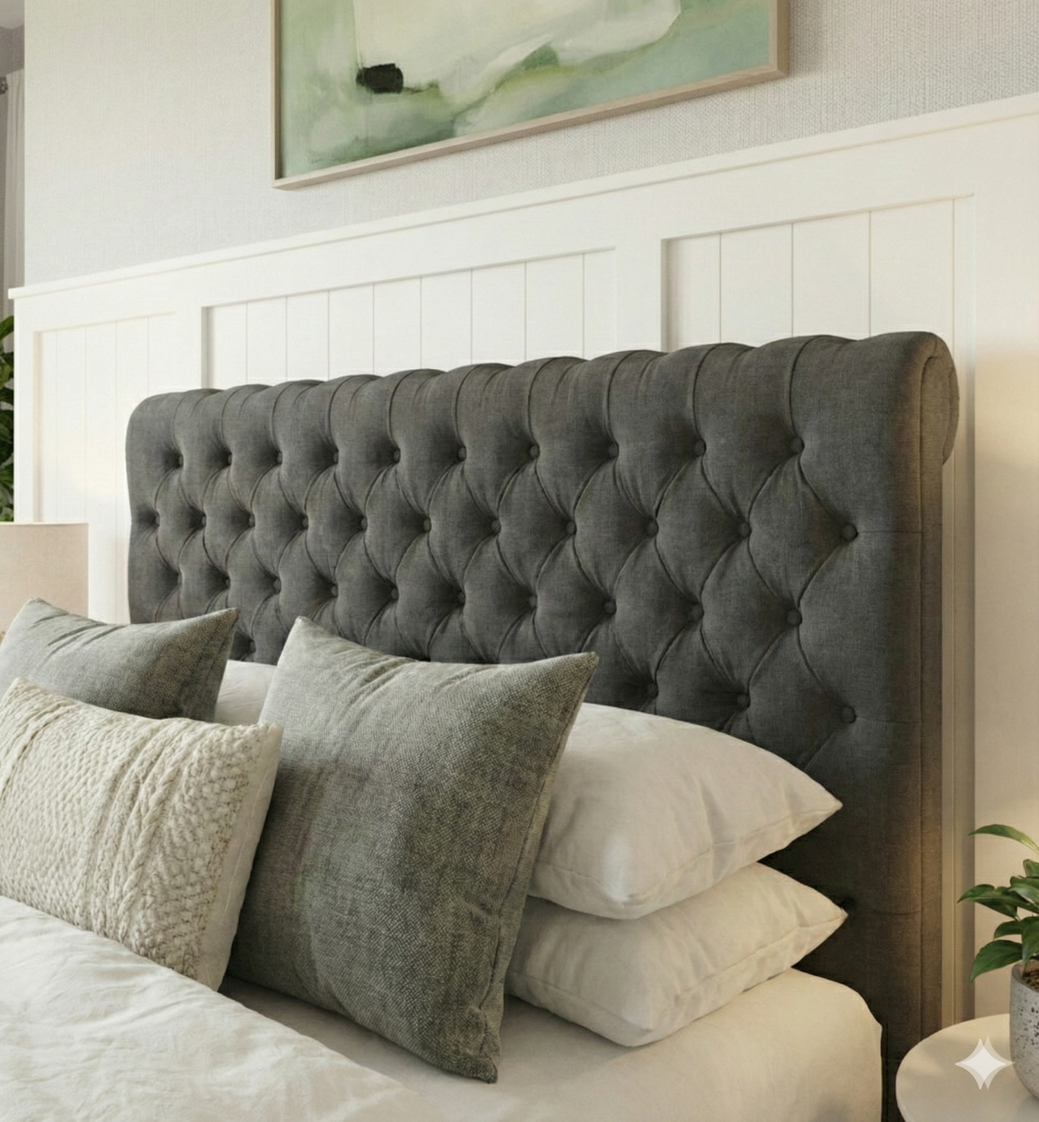 FREE DELIVERY! Luxury Wingback Chesterfield Ottoman Bed Frame – Deep Button Tufted Velvet | Available in All Sizes