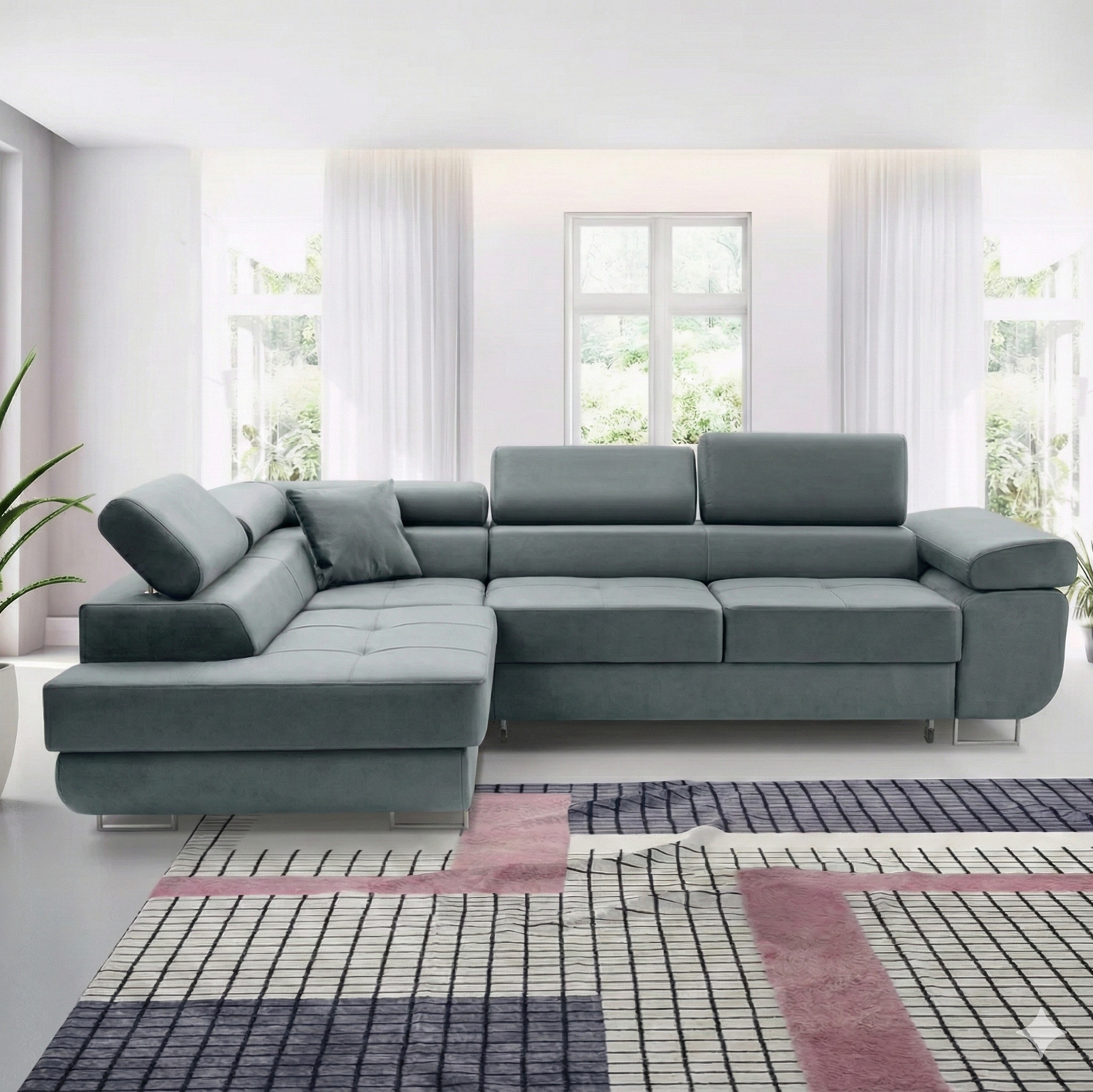 ASH II 273CM TERRA 92 GREY / SPRINGS + FOAM