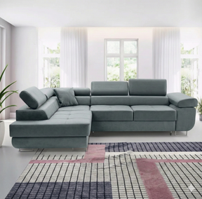 ASH II 273CM TERRA 92 GREY / SPRINGS + FOAM - Anna Furniture