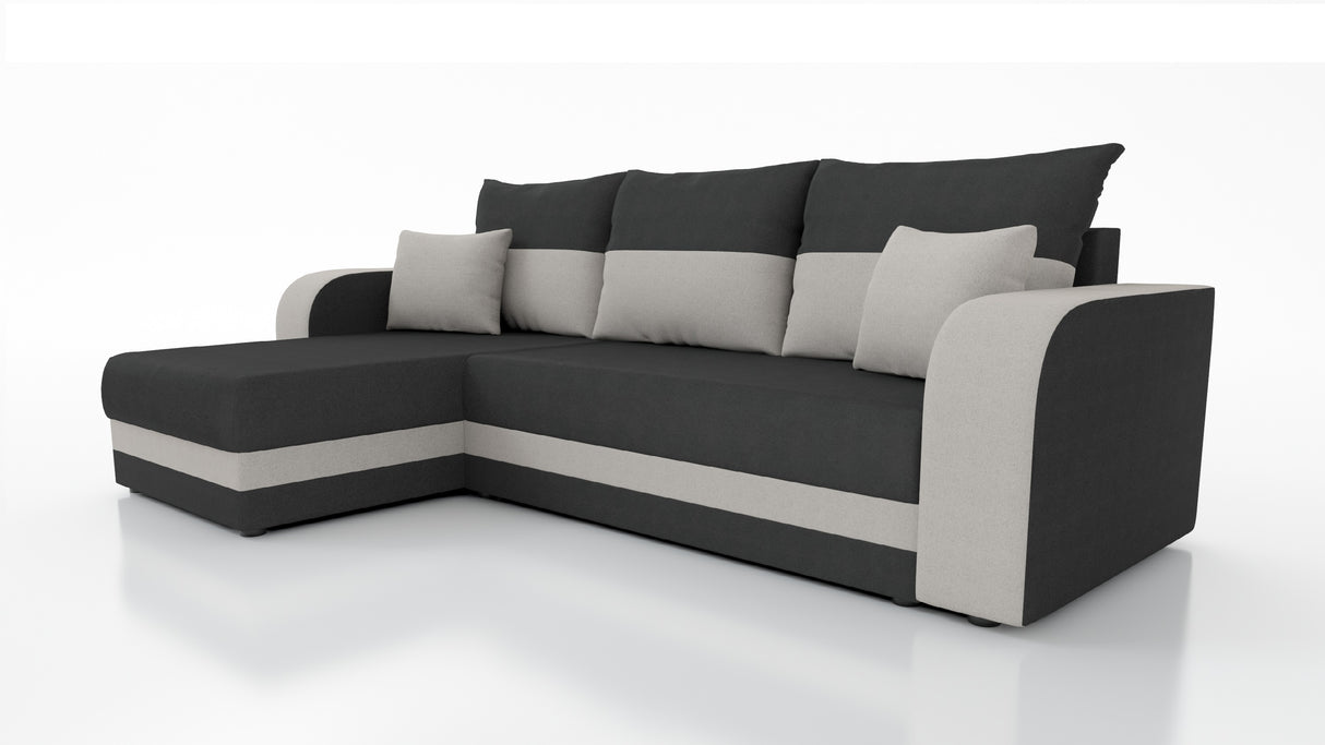 CORNER SOFA BED HAWO 242cm universal RIGHT/LEFT CORNER / FOAM + SPINGS