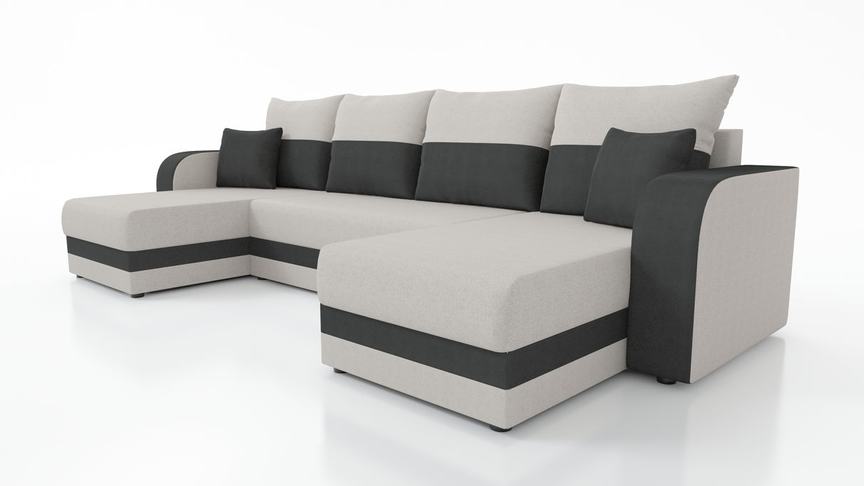 CORNER SOFA BED HAWO U SHAPE 278CM / FOAM + SPRINGS