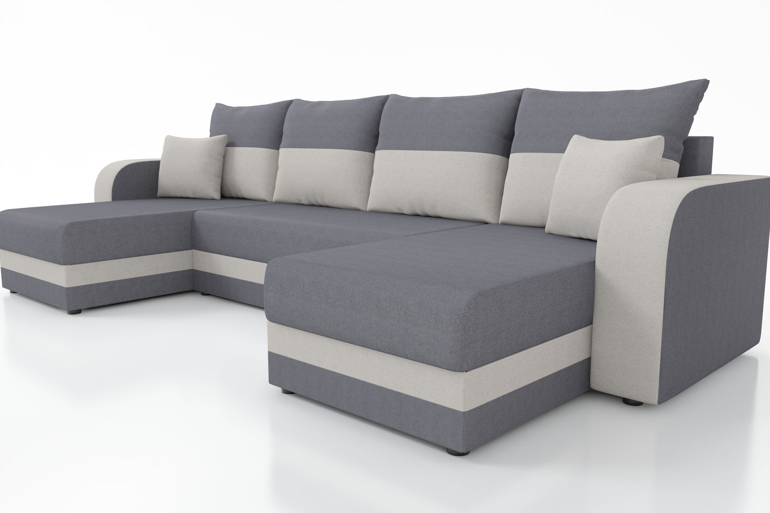 CORNER SOFA BED HAWO U SHAPE 278CM / FOAM + SPRINGS